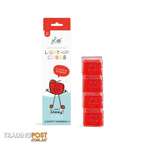 Glo Pal Light-Up Cubes Sammy: Red - Glo Pals - 850016823137