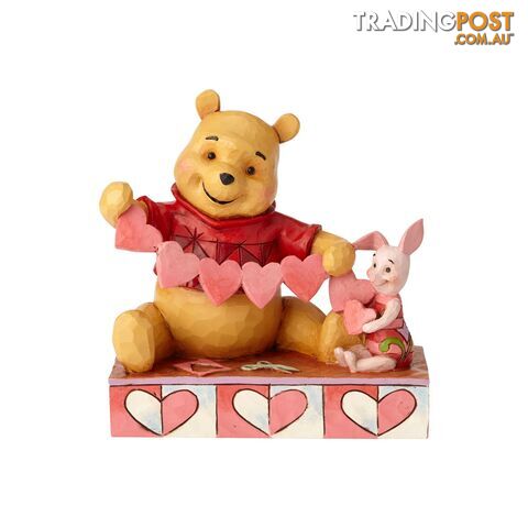 Disney Traditions - 14cm/5.5" Handmade Valentines (Pooh & Piglet) - Disney Traditions - 0045544940016