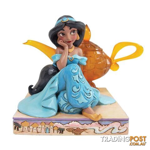 Disney Traditions - 13.3cm/5.25" Jasmine And Genie Lamp (30th Anniversary) - Disney Tradition - 0028399302673
