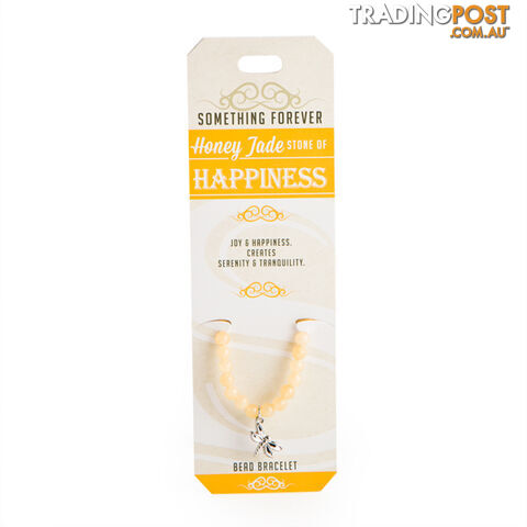 Something Forever â Honey Jade Bead Bracelet â Stone of Happiness