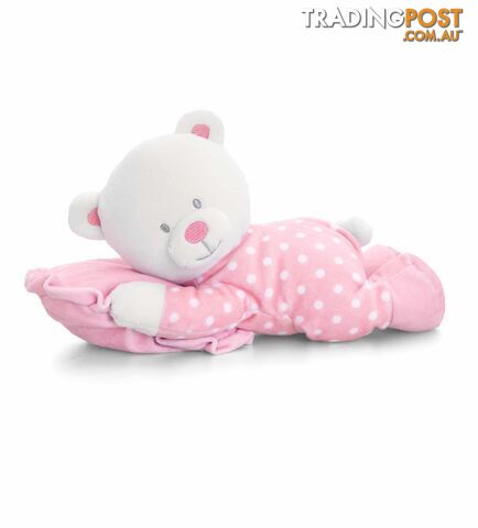 Keel Toys - Spotty Bear Pillow - Pink 25cm - Korimco - 5027148011922