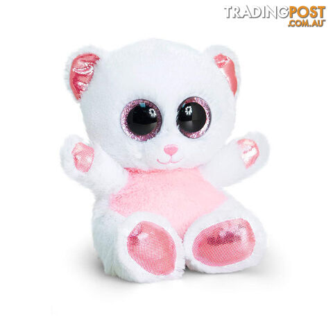 Keeltoys - Animotsu Plush - Pink & White Bear - 5027148009585