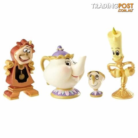 Disney Showcase Figurines - 6.3cm/2.5" Enchanted Objects (S/4) - Couture De Force - 0045544942621