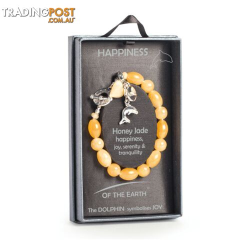 Of the Earth â Honey Jade Bracelet â Stone of Happiness