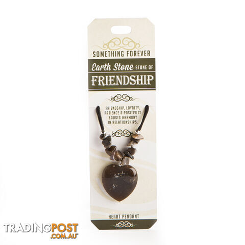 Something Forever â Earth Stone Heart Pendantâ Stone of Friendship