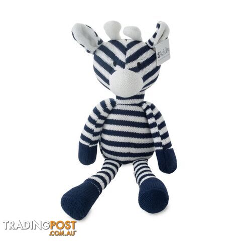 ES Kids - Navy Knitted Giraffe Soft Toy