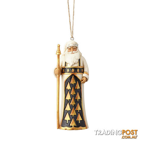 Heartwood Creek - Santa Holding Staff Hanging Ornament - 045544968737