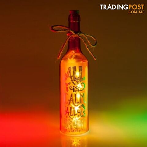 Christmas themed Wishlight Bottle - All is Calm