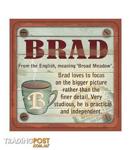 Personalised Cuppa Coasters - Brad