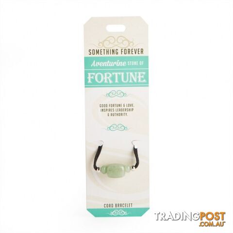 Something Forever - Aventurine Cord Bracelet - Stone of Fortune