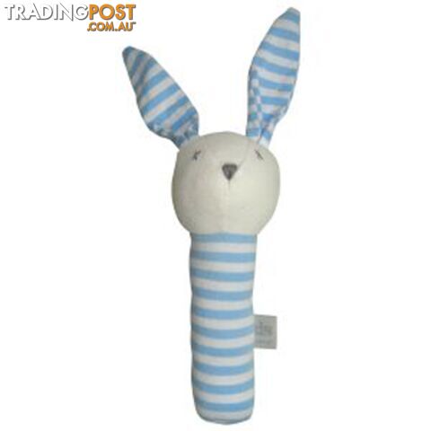 ES Kids - Blue Stripe Bunny Stick Rattle