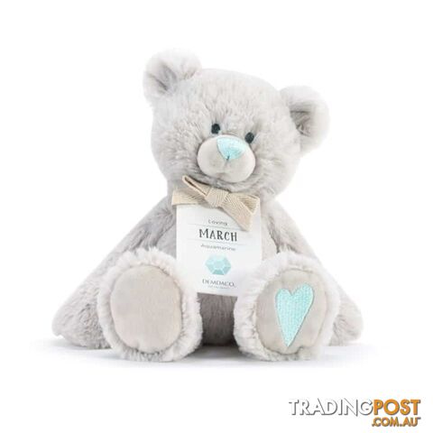 Demdaco Birthstone Bear - March Loving Aquamarine - Demdaco - 638713529763