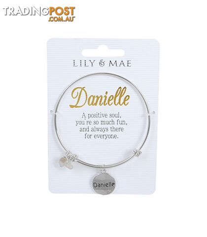 Personalised Bangle with Silver Charm â Danielle