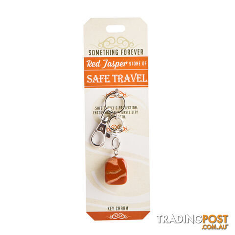 Something Forever â Red Jasper Key Charm â Stone of Safe Travel