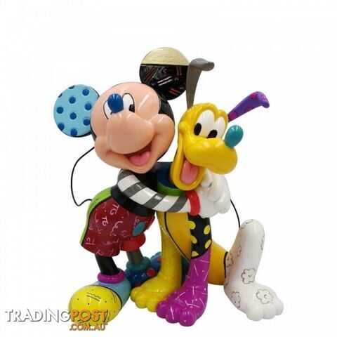 Disney by Britto - Mickey And Pluto Figurine - Enesco - 028399270408