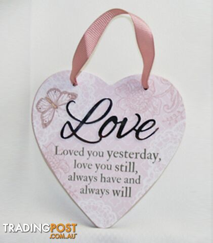 Reflective Words â Love Sentiment Heart Hanger