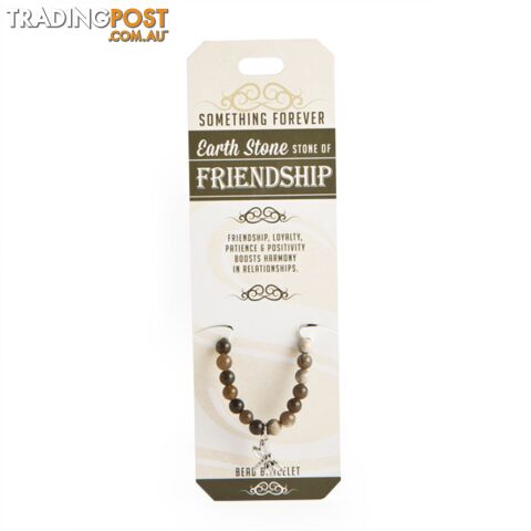 Something Forever â Earth Stone Bead Bracelet â Stone of Friendship