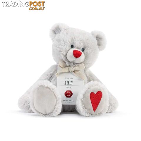 Demdaco Birthstone Bear - July Friendly Ruby - Demdaco - 638713529121