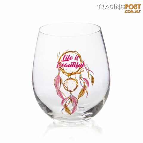 Life is Beautiful Tallulah Dreamcatcher Stemless Glass - MDI - 9318051141926