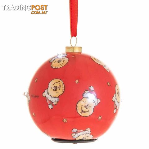 Winnie The Pooh Christmas: LED Flashing Bauble Pooh Pattern - Widdop -...