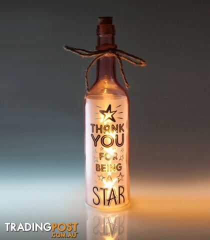 Thank You Wishlight Bottle - Thank You for Being a Star