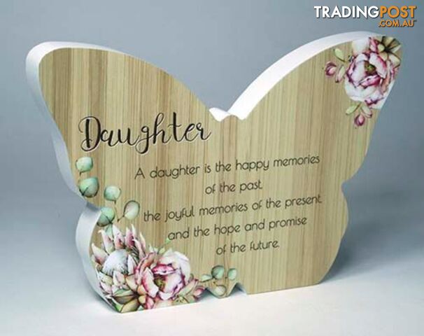 Bunch Of Joy Butterfly Plaque Daughter
