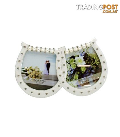 Dakota â Wedding Twin Horseshoe Photo Frame with Diamante
