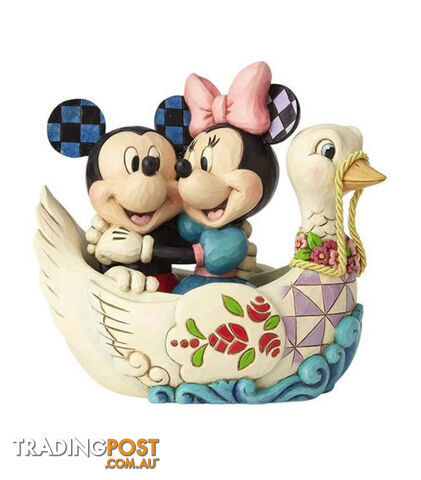 Jim Shore Disney Traditions - Mickey and Minnie Mouse in Swan - Lovebirds - Disney Traditions - 045544939997