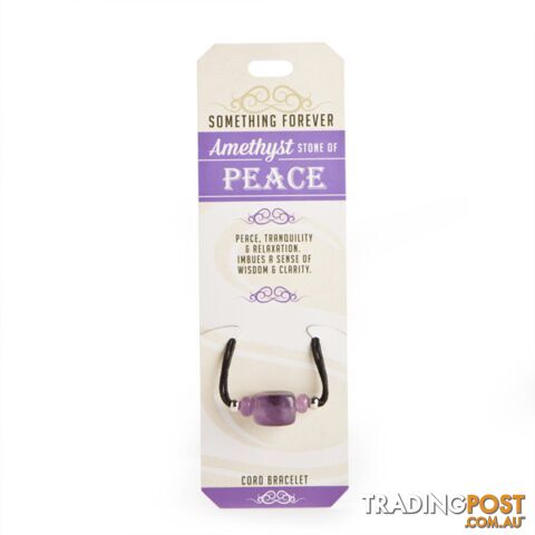 Something Forever â Amethyst Cord Bracelet â Stone of Peace