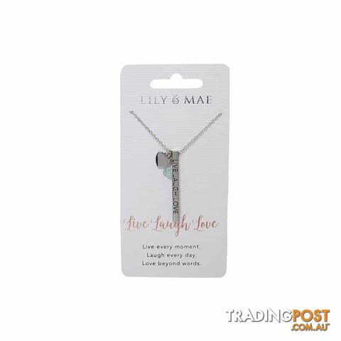 Artique - Personalised Necklace - Live Laugh Love