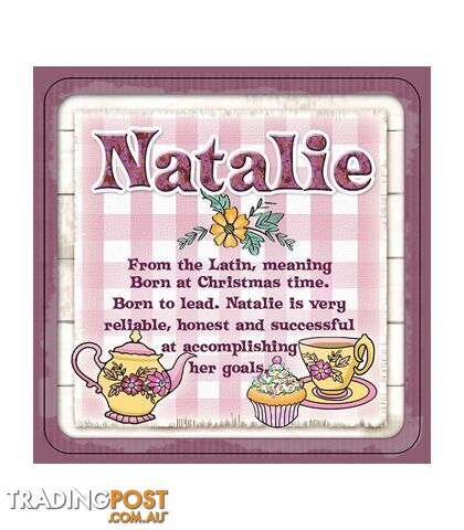 Personalised Cuppa Coasters - Natalie