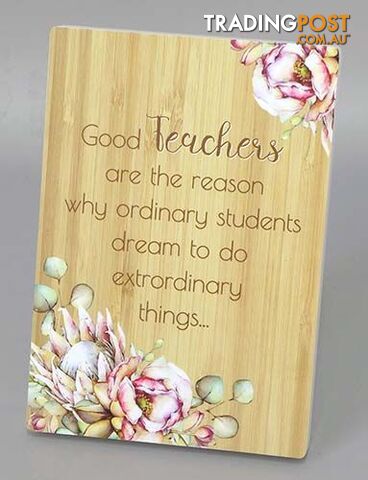 Bunch Of Joy Teacher Plaque 18x13cm Good Teacher