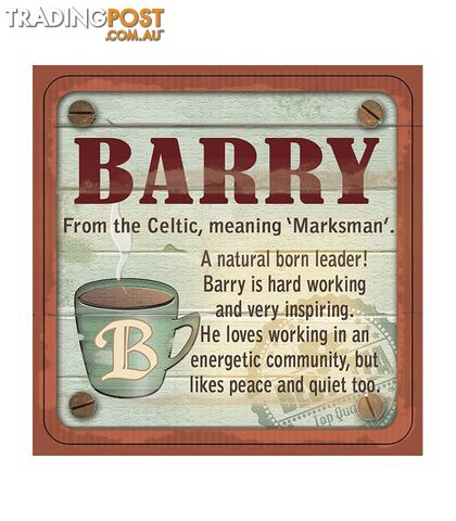 Personalised Cuppa Coasters - Barry