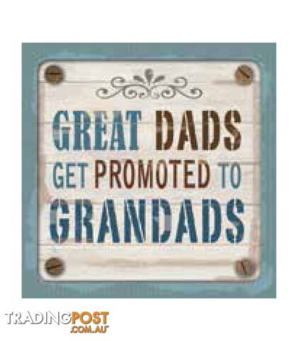 Personalised Cuppa Coasters - Great dads get promoted to grandads
