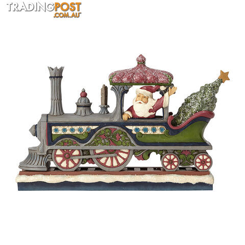 Heartwood Creek Victorian - Santa In Train Figurine - 045544969826