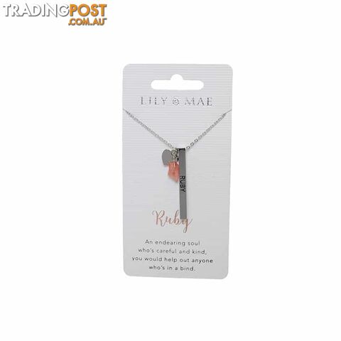 Artique - Personalised Necklace - Ruby