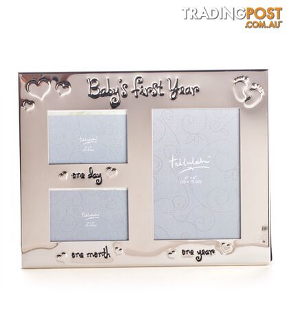 Baby's First Year Silver Look Photo Frame