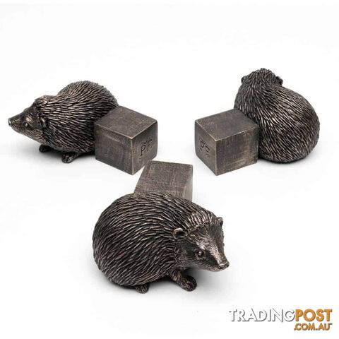 Potty Feet: Set of 3 Antique Bronze Hedgehog - Jardinopia Garden Decor - 5060733450096