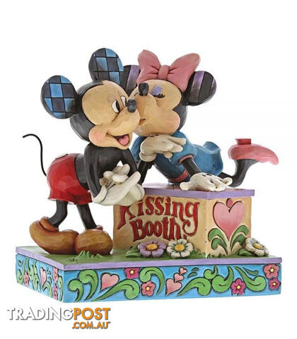 Jim Shore Disney Traditions - Mickey Mouse & Minnie Mouse - Kissing Booth - Disney Traditions - 0045544956048