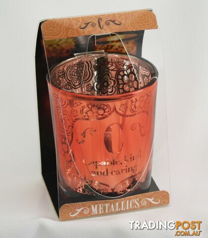 Metallics Personalised Candle Pot with Name Meaning â C