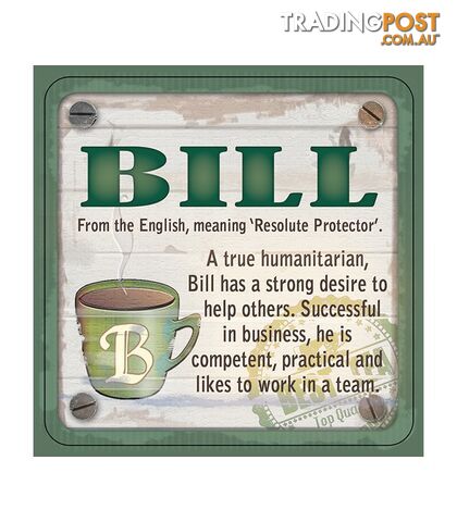 Personalised Cuppa Coasters - Bill