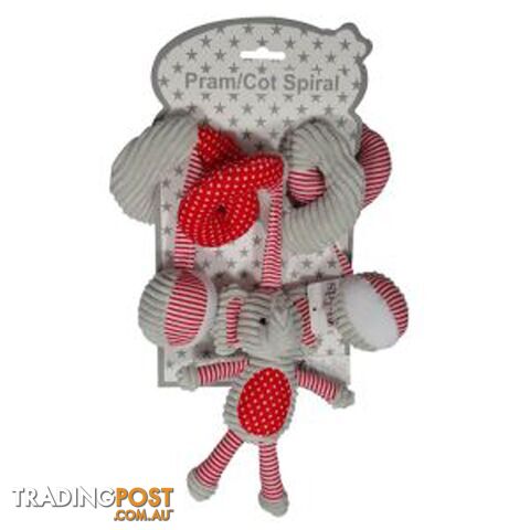 ES Kids - Red Elephant Cot Pram Toy