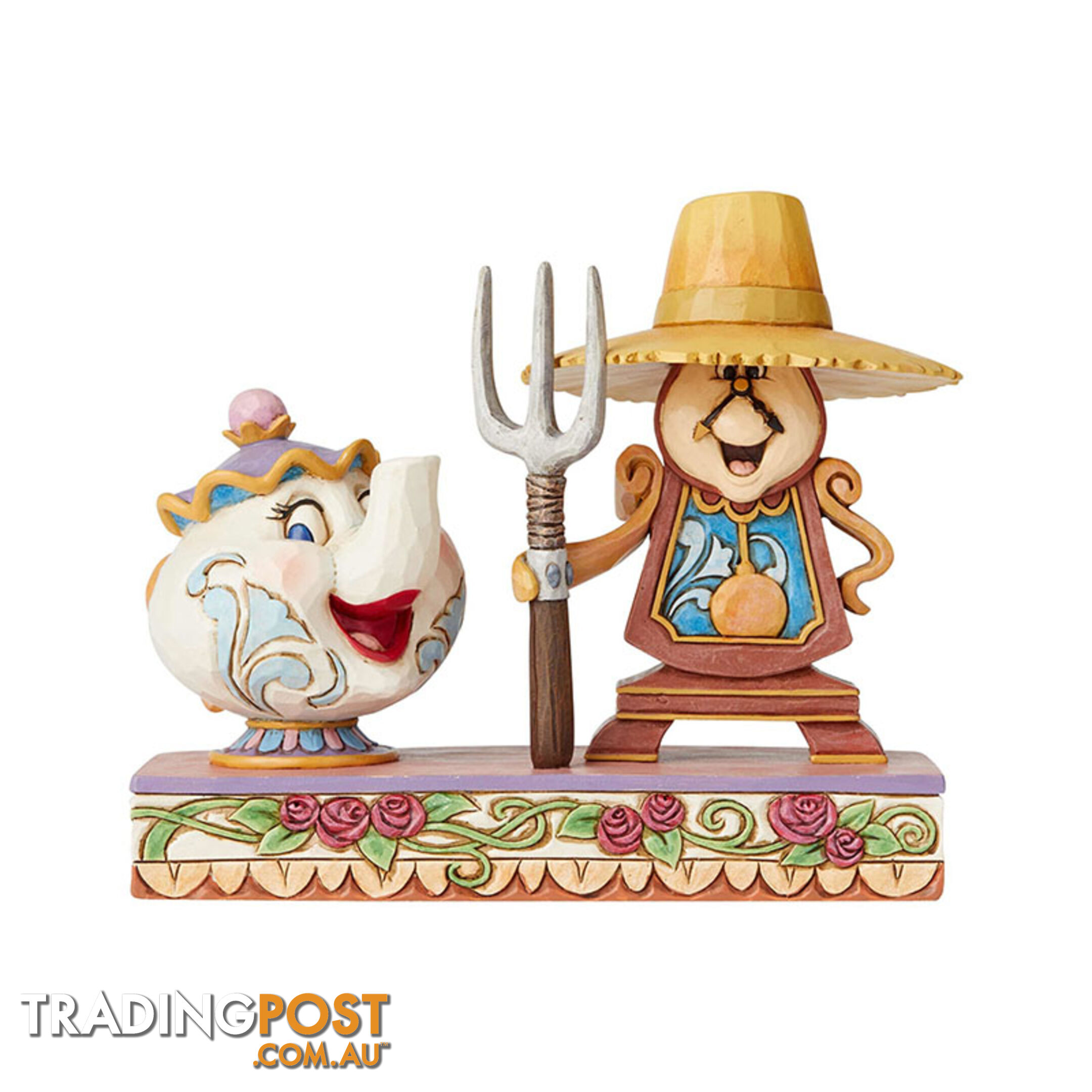 Disney Traditions - Mrs. Potts & Cogsworth Workin' Round The Clock Figurine - Disney Traditions - 028399144150