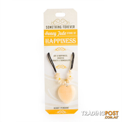 Something Forever â Honey Jade Heart Pendantâ Stone of Happiness