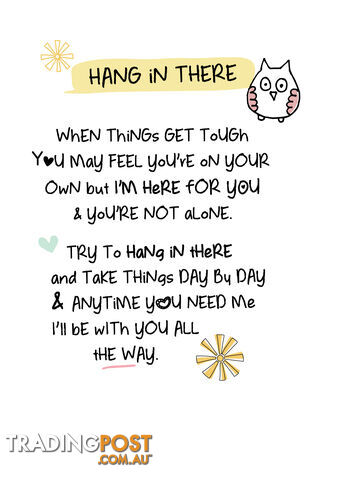 Hang In There Inspired Words Greeting Card