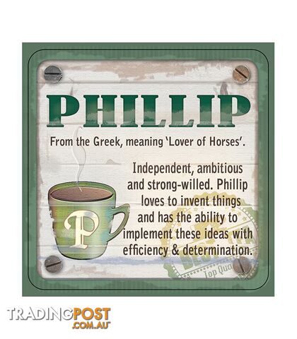 Personalised Cuppa Coasters - Phillip
