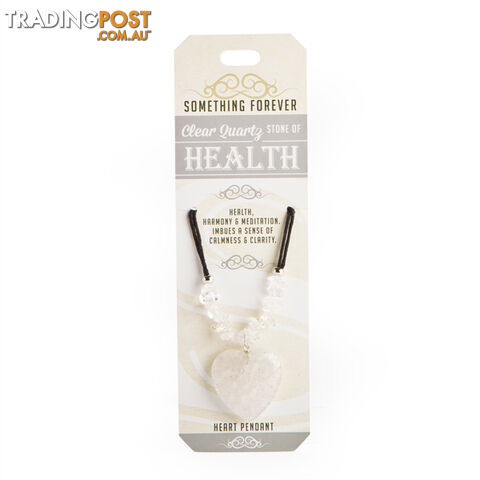 Something Forever â Clear Quartz Heart Pendant â Stone of Health