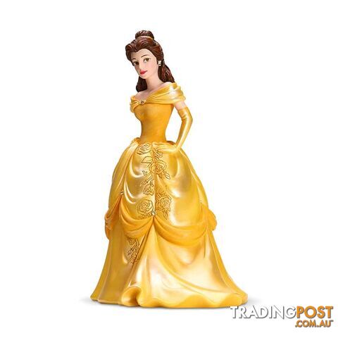 Disney Showcase Couture De Force Belle In Golden Dress Figurine