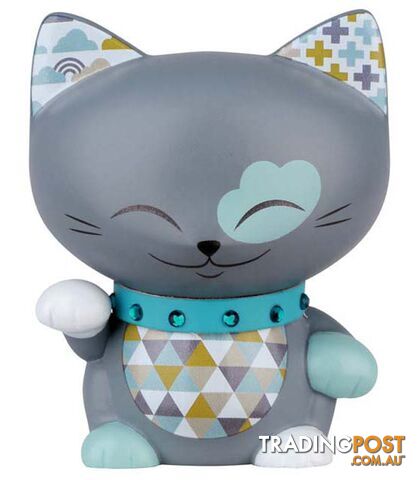 Mani The Lucky Cat Figurine â Grey - Small