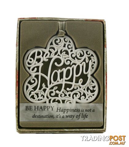 Delicate Words â Be Happy Sentiment Hanger - Delicate Words - 886767052526